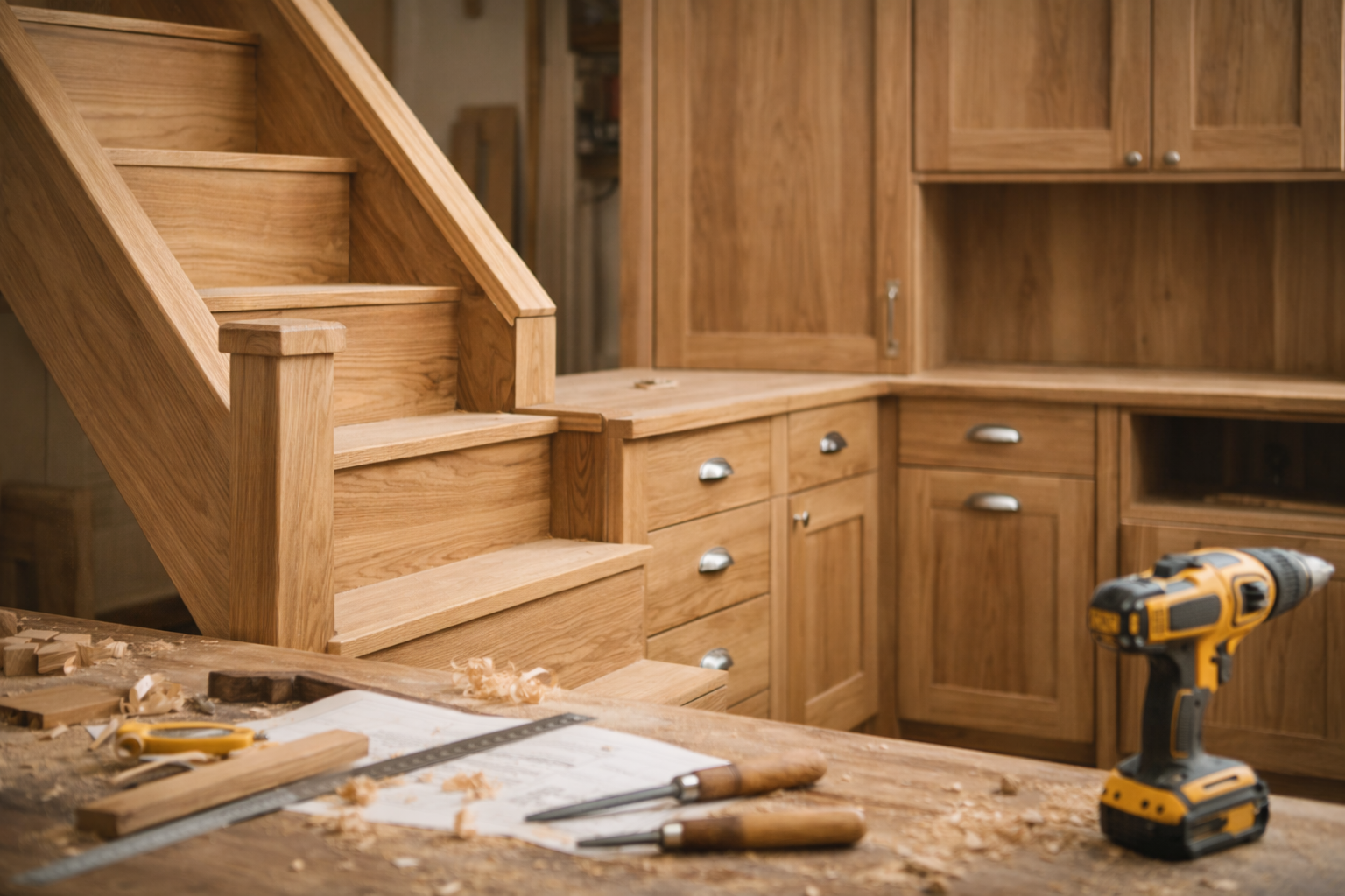 Houten interieur detail - professioneel maatwerk